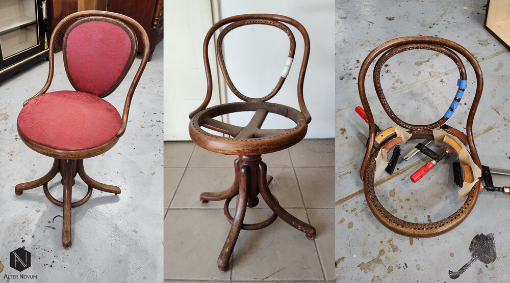 Renowacja krzesła thonet wyplatanie rattanem Renowacja krzesła thonet wyplatanie rattanem